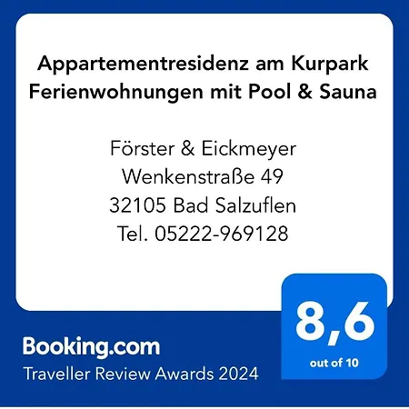 Apartment Appartementresidenz Am Kurpark - Mit Pool & Sauna & Garage *